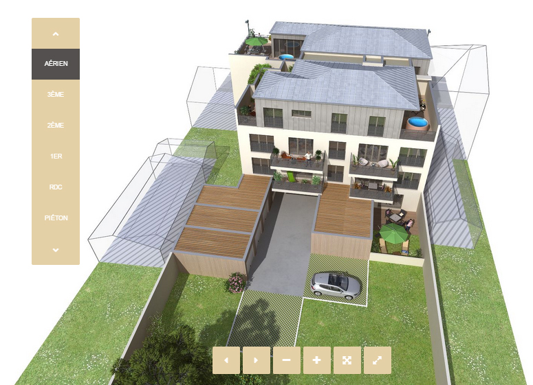 Maquette 3D du programme immobilier neuf : Résidence Sintineddi